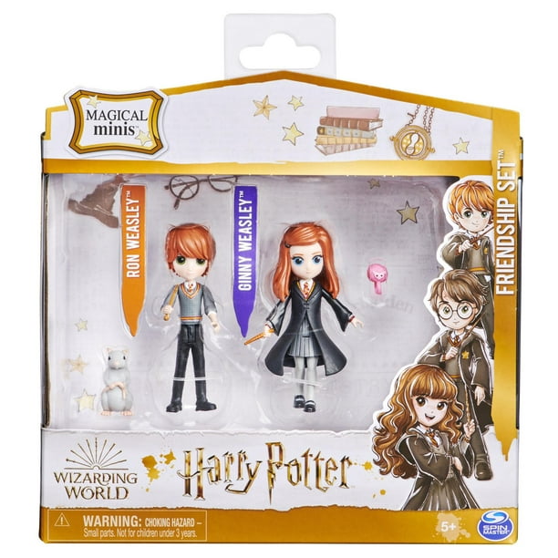 Wizarding World, Magical Minis, Friendship Set Ron et Ginny Weasley avec  figurines de jeu à collectionner et 2 créatures, jouets pour enfants à  partir de 5 ans 