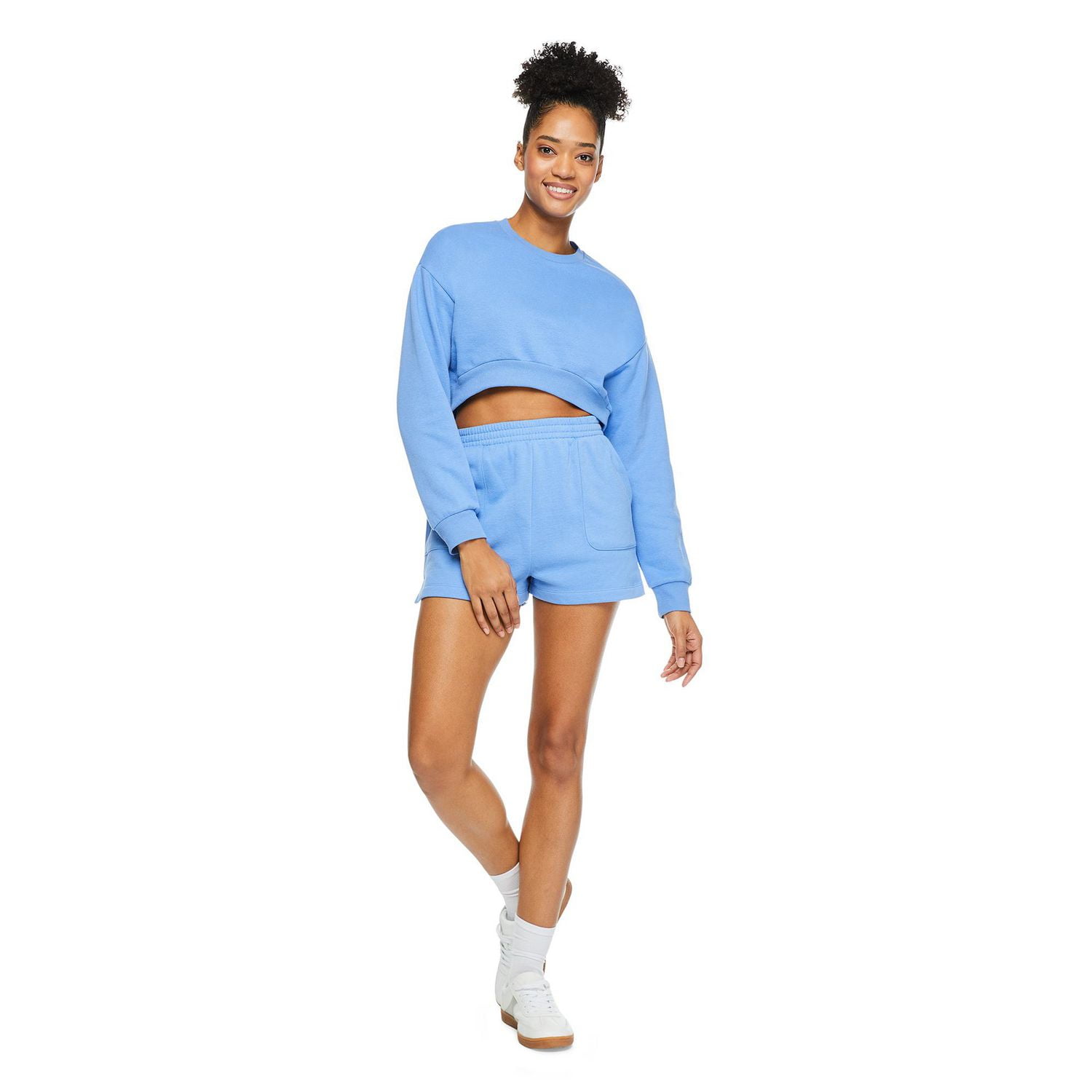 Chandail en molleton écourté No Boundaries pour femmes