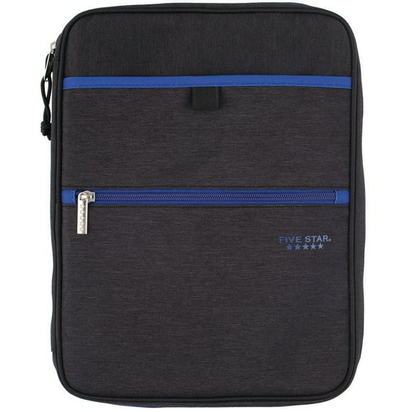 Five Star 1" Carry-All Zipper Binder, Cobalt/Black