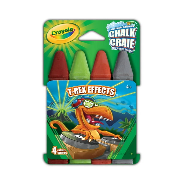 Crayola craies pour trottoir - T-Rex Effects - 4 couleurs
