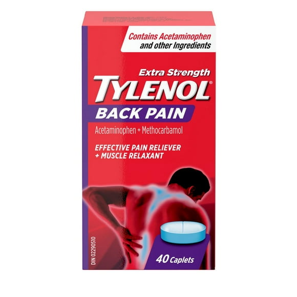 Tylenol Extra Strength Back Pain Relief & Muscle Relaxant Caplets, 40 Caplets