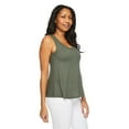 thumbnail image 2 of Iyla Women's Drapey V-Neckline Tank, 2 of 6