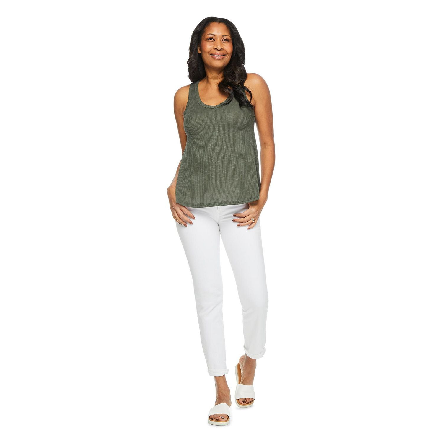 Iyla Women's Drapey V-Neckline Tank