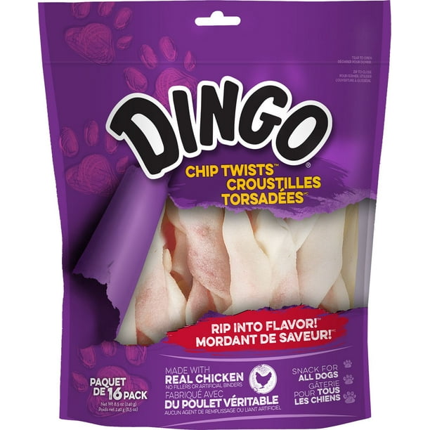 Dingo Croustilles torsadées, Saveur de poulet, 16 unités