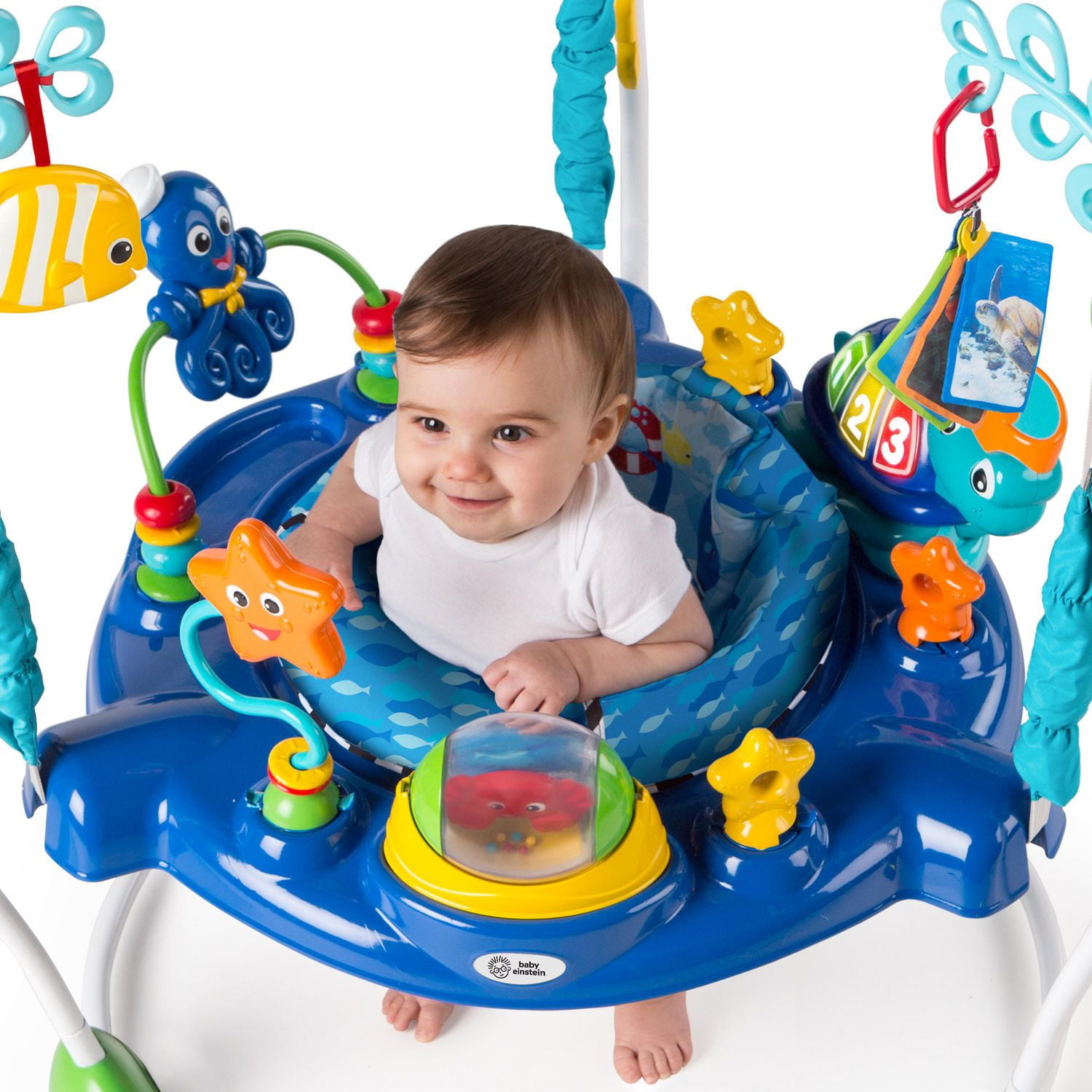 Baby Einstein Neptune s Ocean Discovery Jumper Bouncer and 360 Degree Swivel Seat Walmart