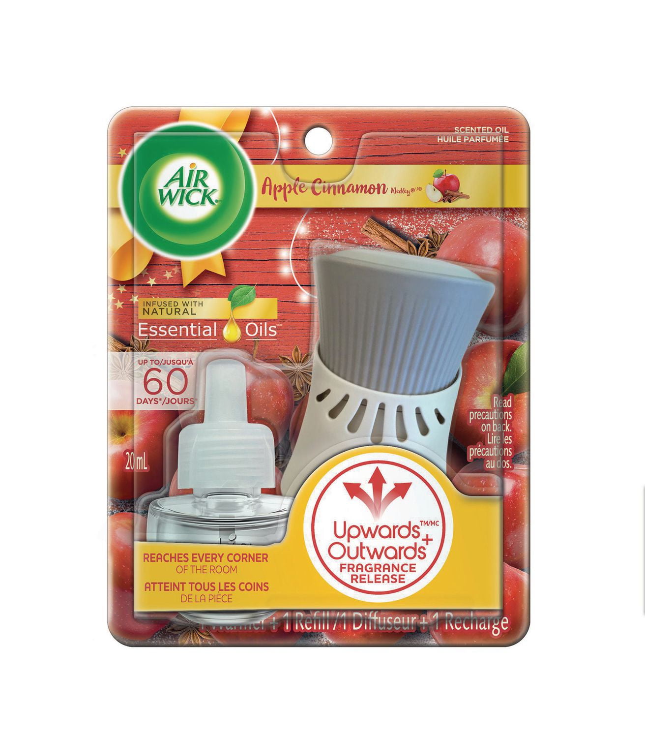 Air Wick Plugin Air Freshener, Scented Oil Refills, Apple Cinnamon