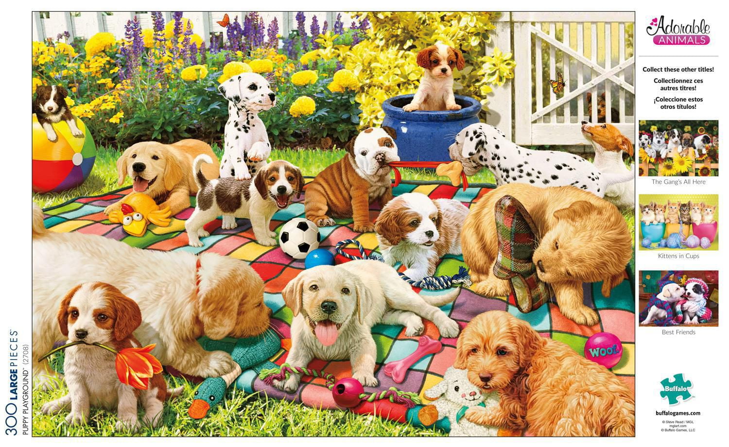 Buffalo Games Adorable Animals Puppy Playground 300 Piece Jigsaw Puzzle