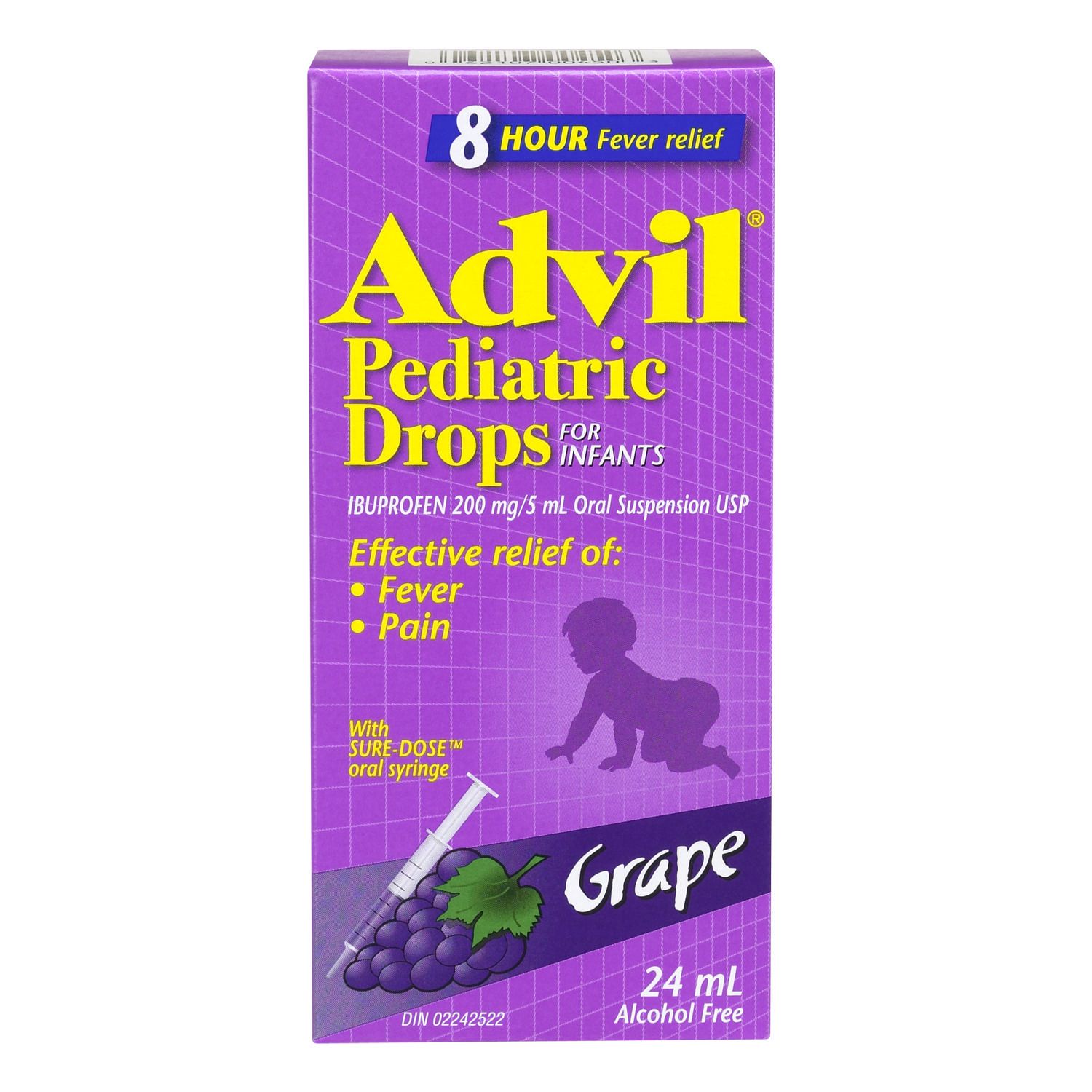 Gouttes Pédiatriques Advil - Raisin 24 ml