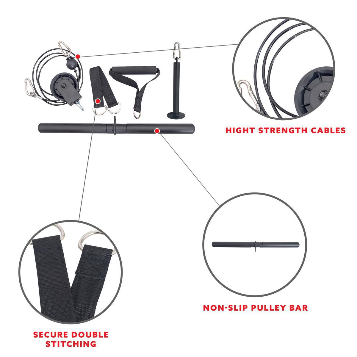 Sunny Health & Fitness Lat Pull Down Attachment Pulley System for Power  Racks – SF-XF9927, Free-Weight Racks -  Canada