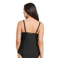 thumbnail image 2 of Krista Women's V Neck Mesh Tiered Ruffle Tankini Swim Top, 2 of 7