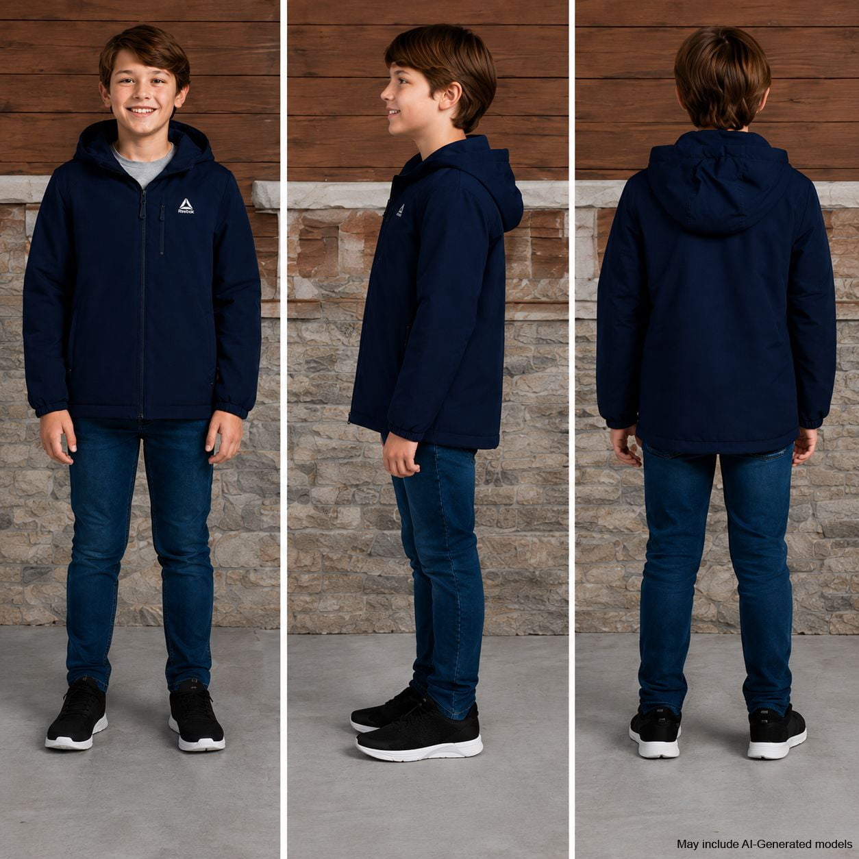 Reebok Boy's Delta Lite Jacket, Sizes XS(4/5)-XL(14/16)