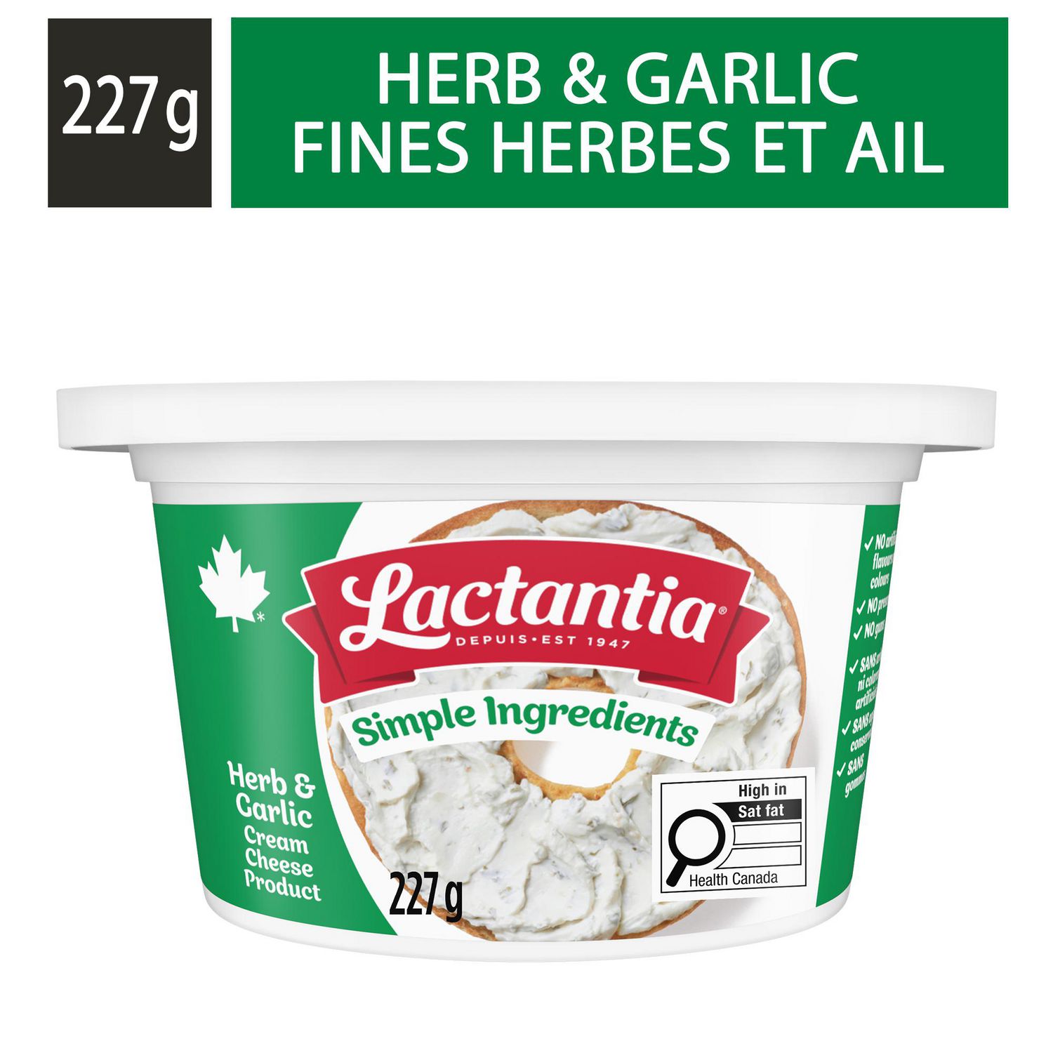 Lactantia Cream Cheese Herb and Garlic, Simple Ingredients
