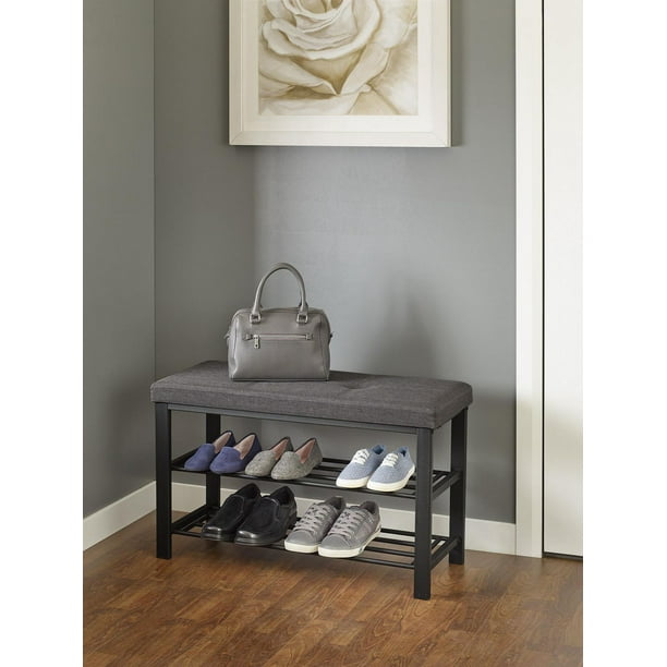 neatfreak! Fabric Upholstered Shoe Storage Bench Walmart.ca