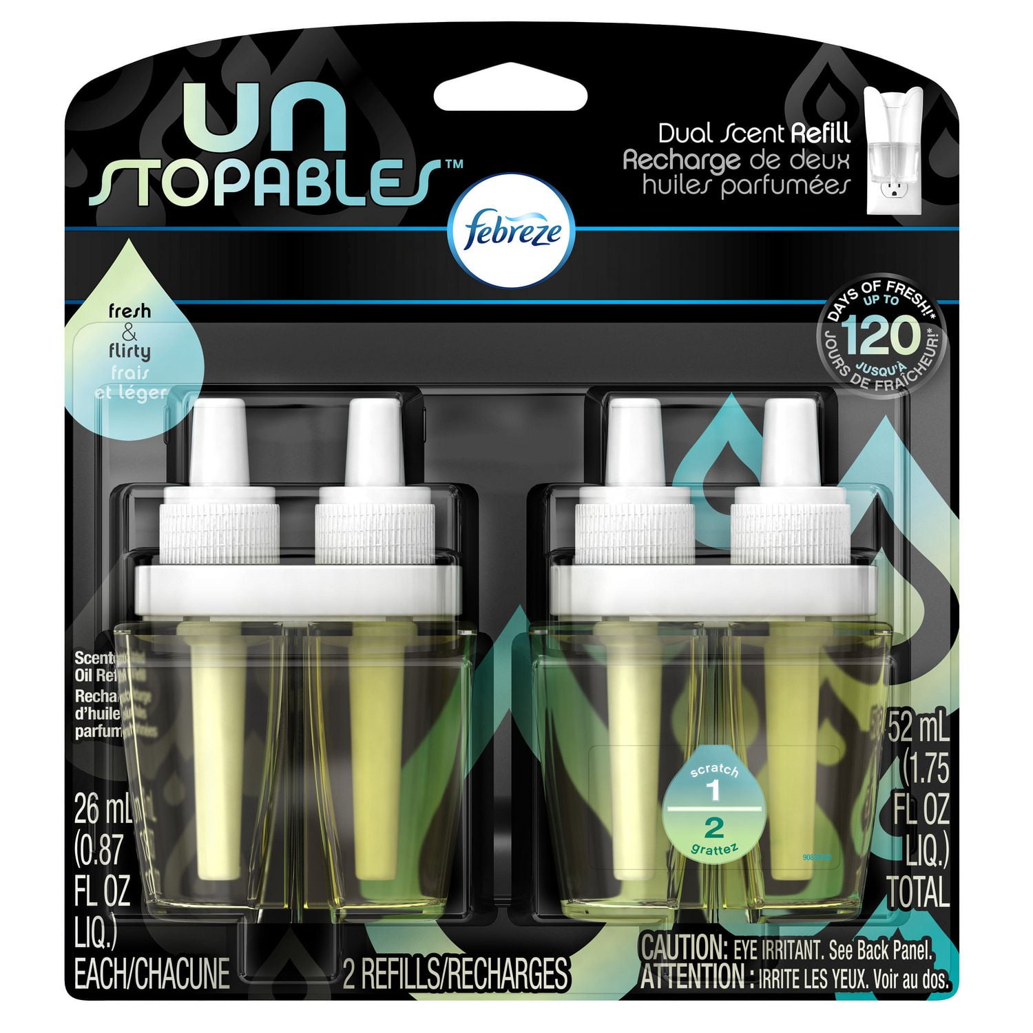 Febreze Unstopables Fresh Pluggable Scented Oil Refills Air Freshener