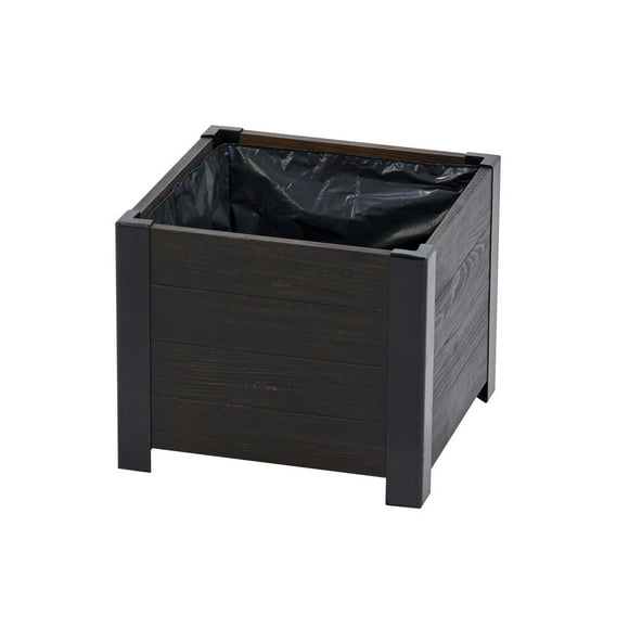 Grapevine Low Profile Planter, FSC Recycled Wood, Square, Cocoa