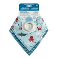 thumbnail image 2 of Dr. Brown’s® Bandana Bibs with Removable Teether, Sea Creatures and Blue Waves, 2 of 7