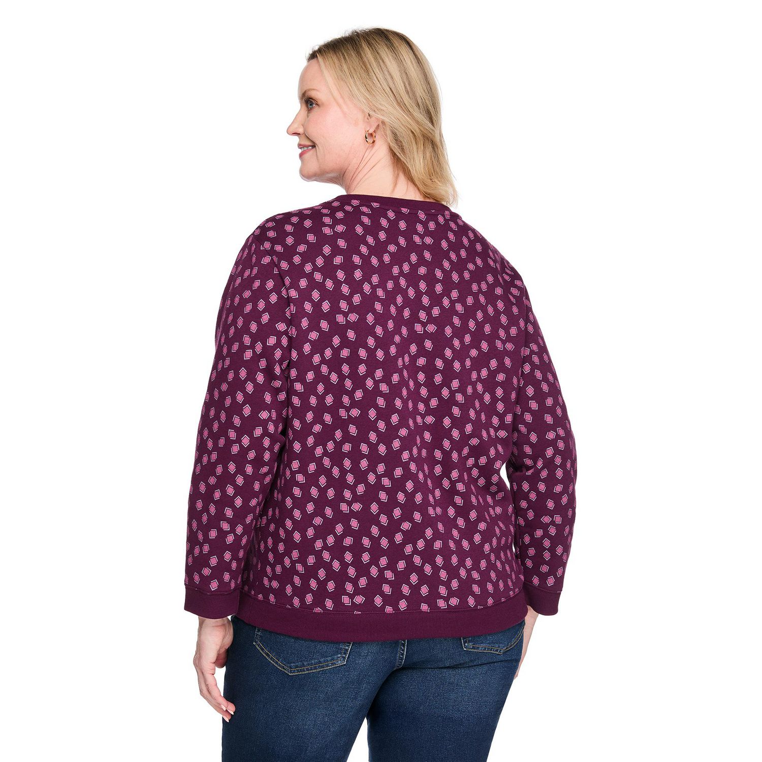 Coton ouaté à encolure ras du cou Karen Scott Plus pour femmes