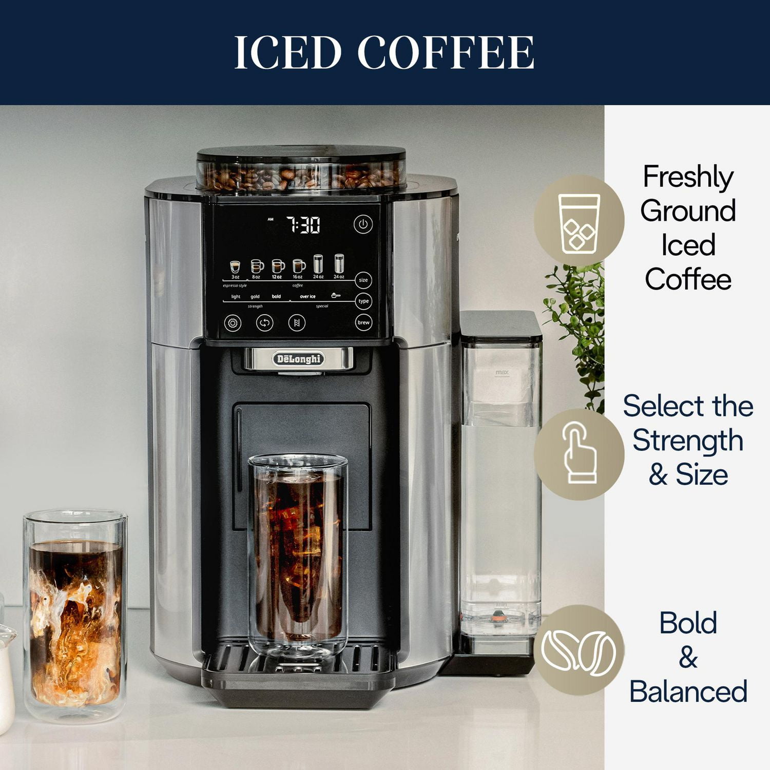 De Longhi TrueBrew Automatic Coffee Machine Stainless Walmart.ca