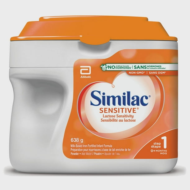 Similac Sensitive Sensibilité au lactose sans OGM  en poudre, 638 g