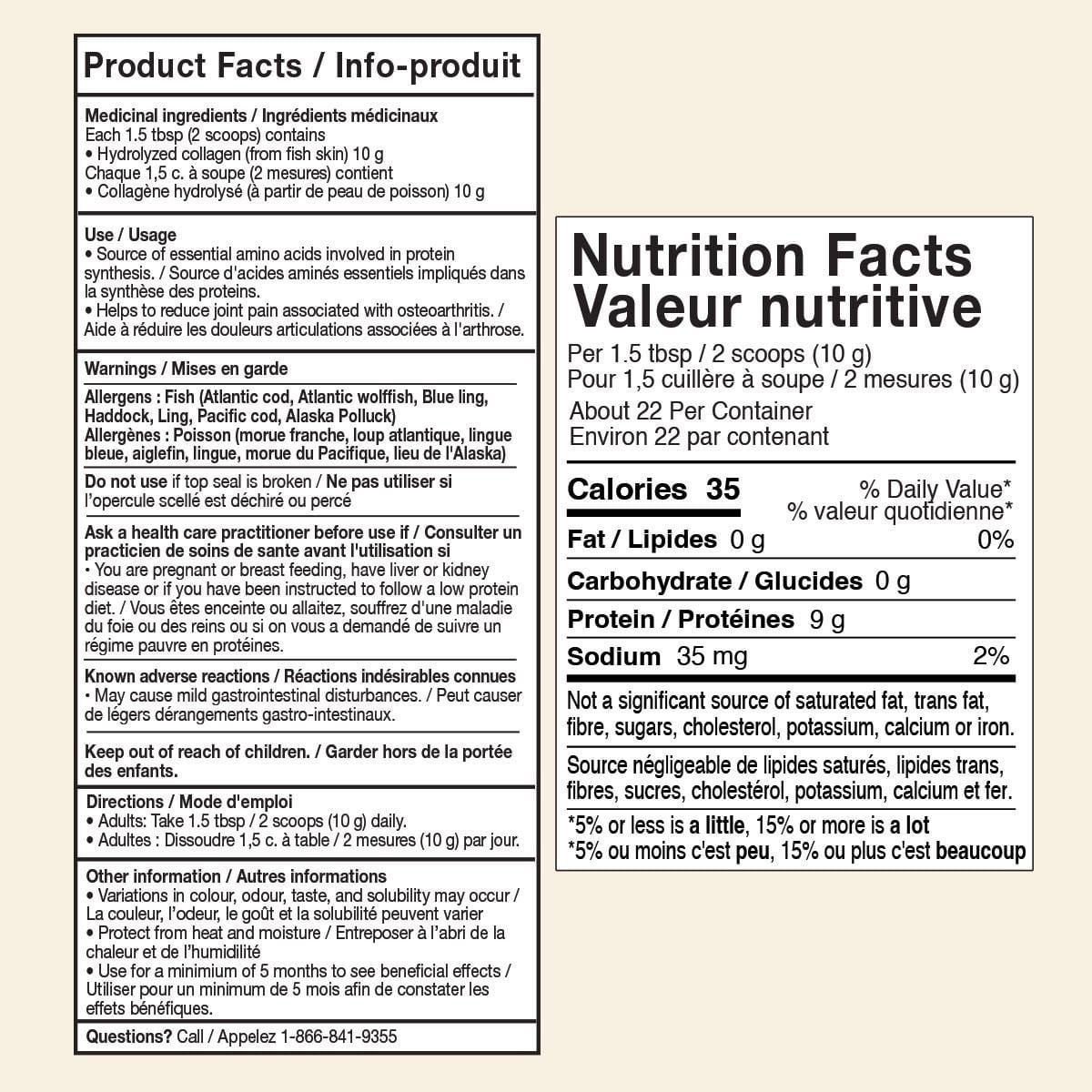 Marin Pur Peptides de Collagène 10g de Collagène Hydrolysé / Portion