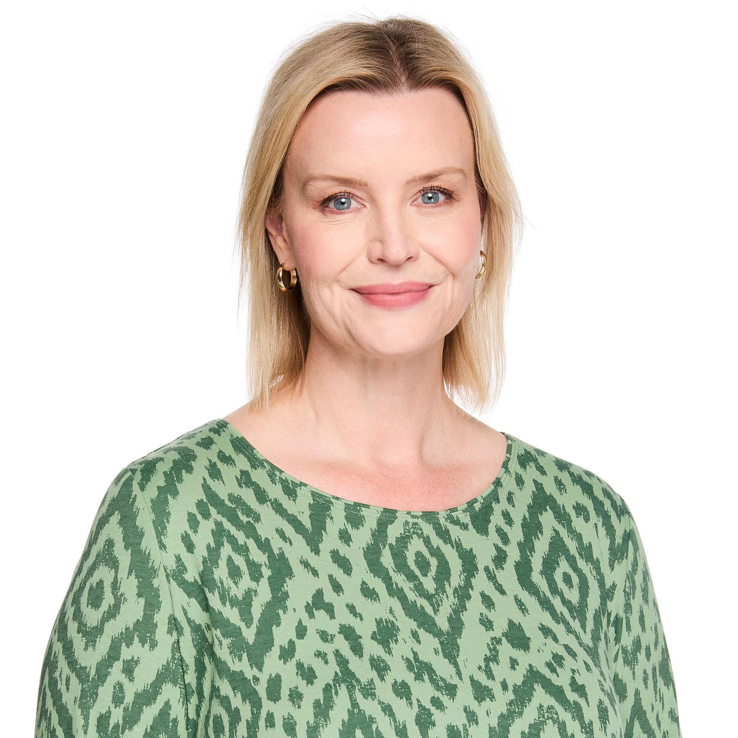 T-shirt imprimé à encolure dégagée Karen Scott Plus pour femmes