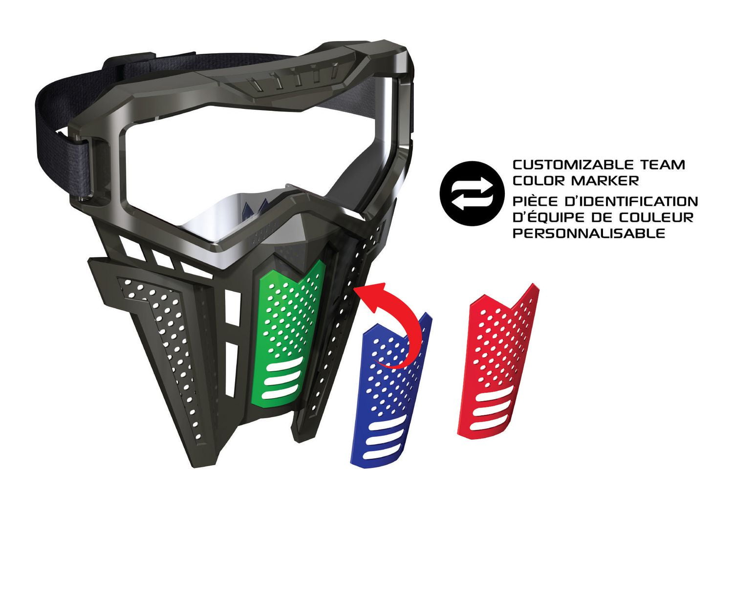 GANADA Masque de Protection Masque Tactique Masque Cool pour Nerf