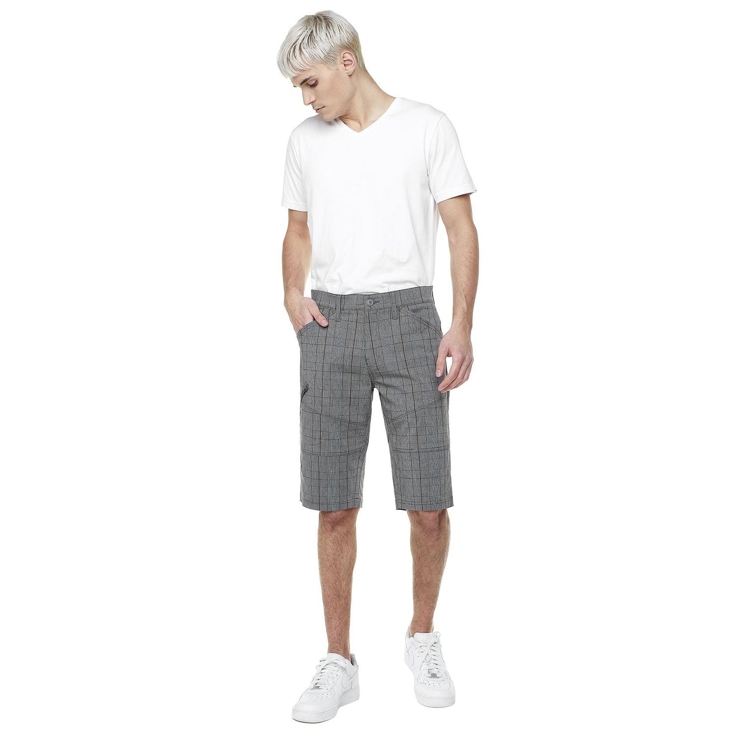 Dark Black Men's Cargo Capri