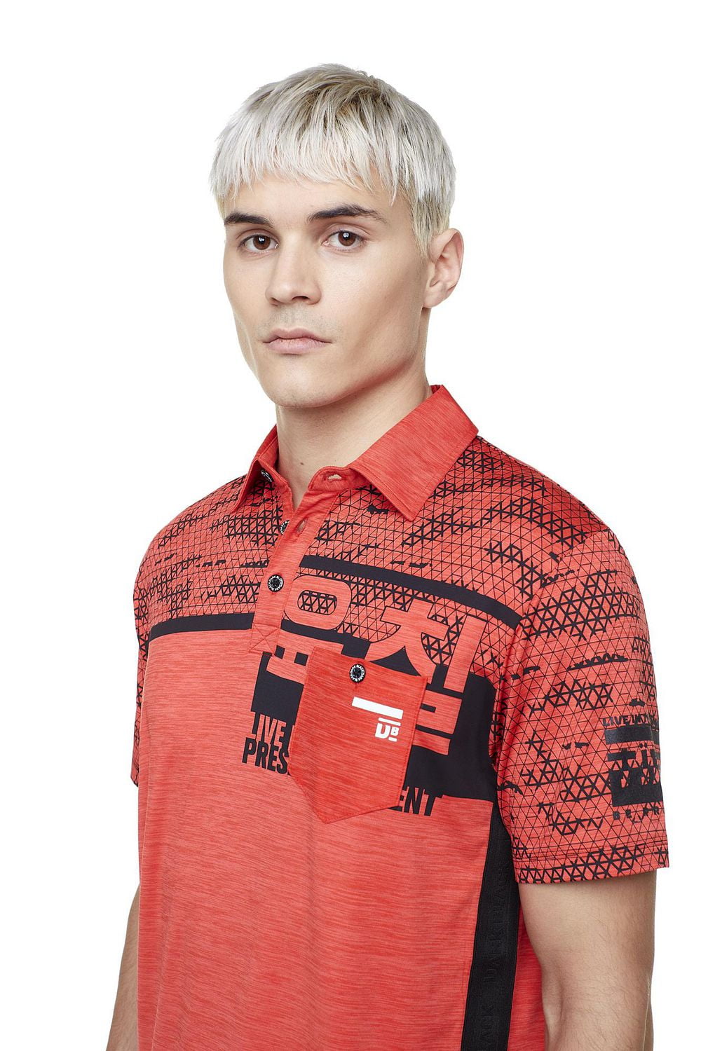 Polo manches courtes avec poche pour homme Dark Black