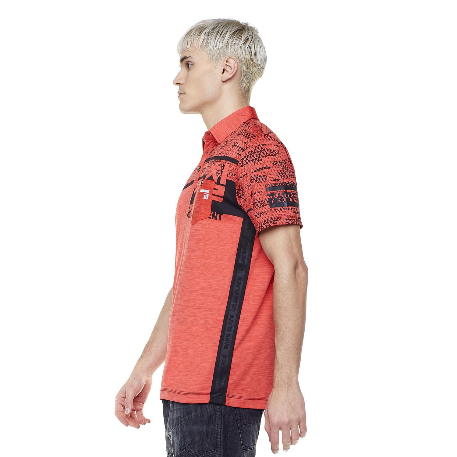 Polo manches courtes avec poche pour homme Dark Black