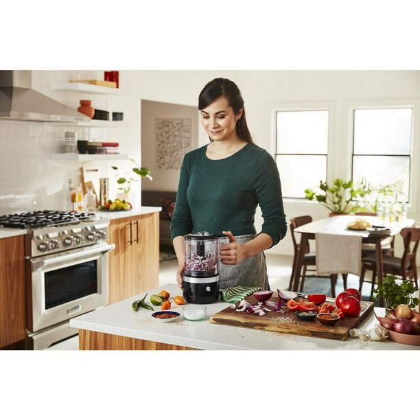 KitchenAid Black Cordless 5-Cup Mini Food Processor Chopper + Reviews, Crate & Barrel Canada