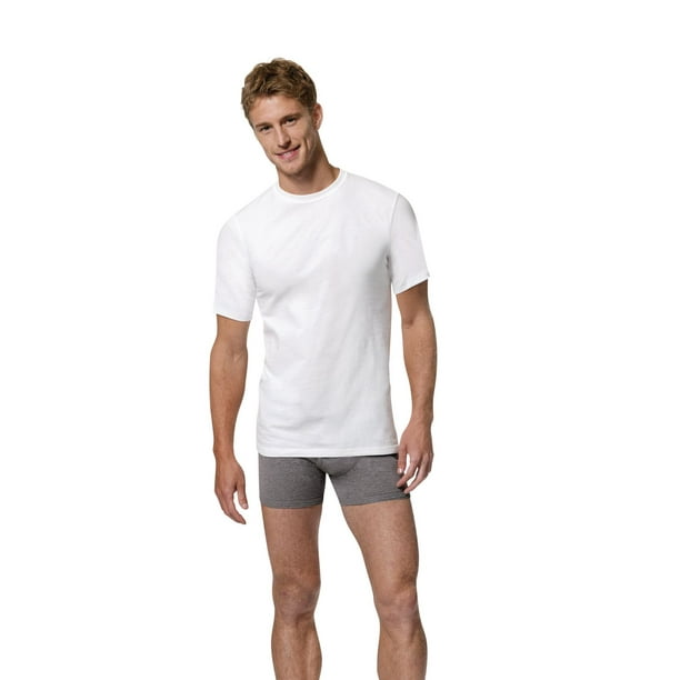 T-shirt en colure ras du cou ComfortBlendMD de Hanes sans étiquette pour hommes