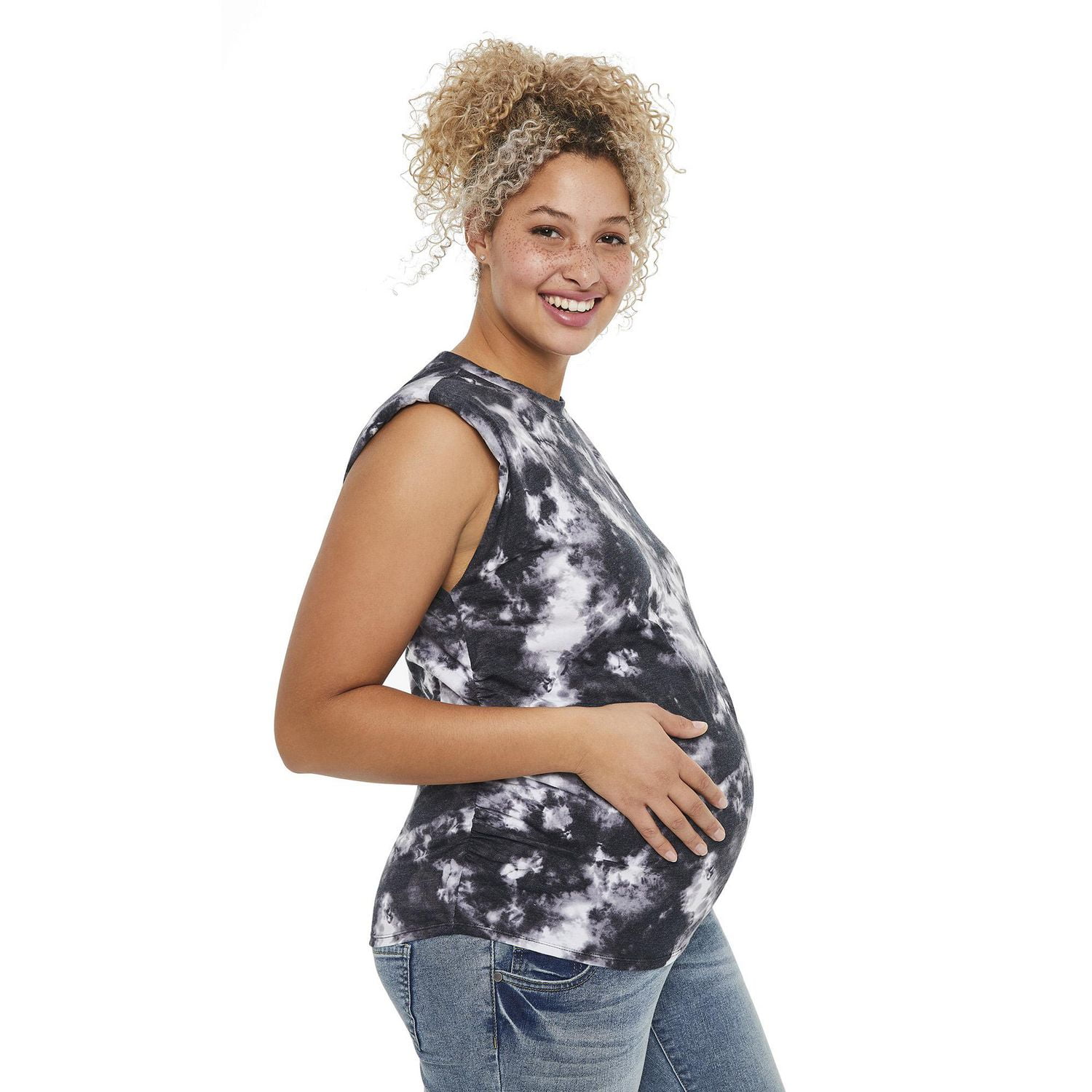 Paisley Sky Maternity Printed Padded Muscle Tee