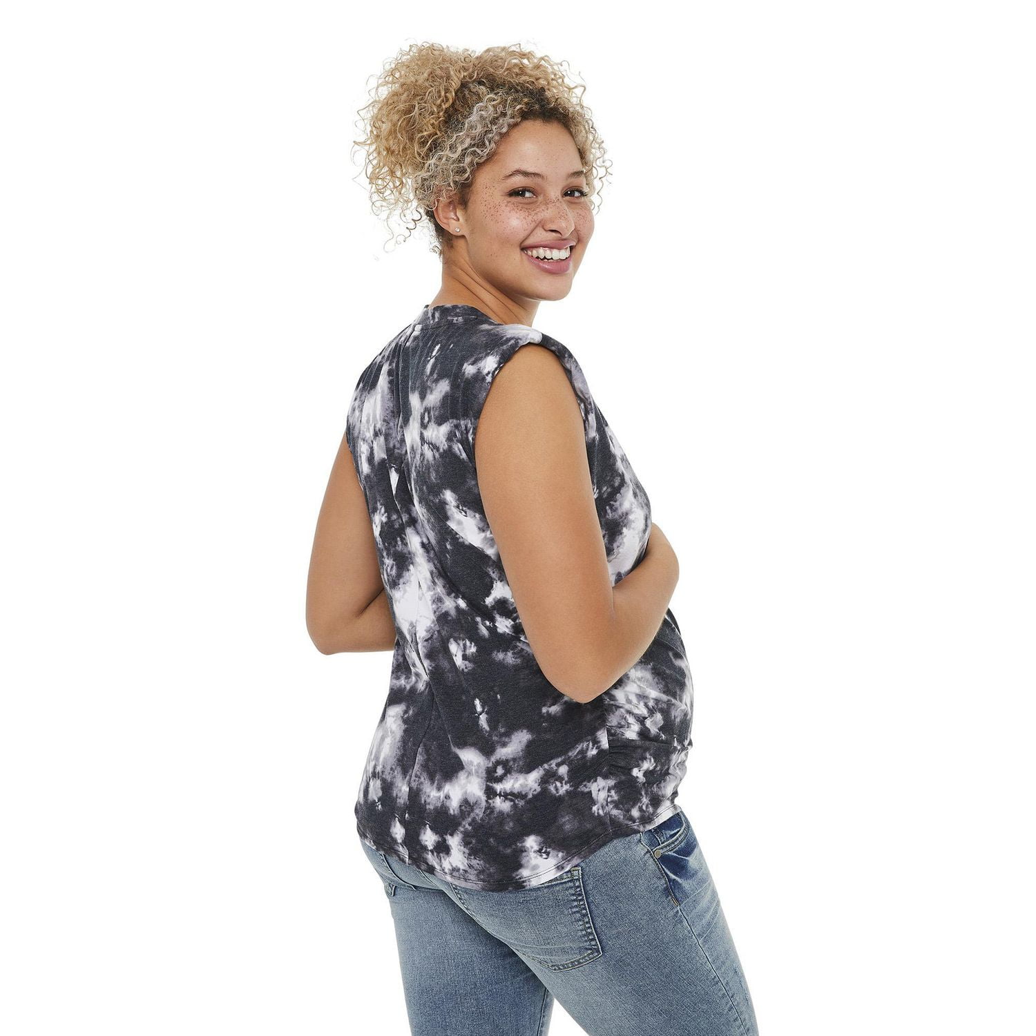 Paisley Sky Maternity Printed Padded Muscle Tee