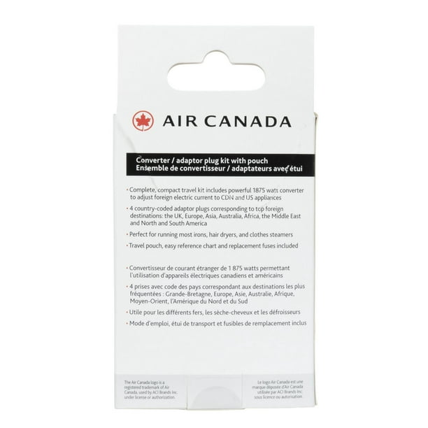 Kit à convertisseur / adaptateur double wattage de Air Canada 