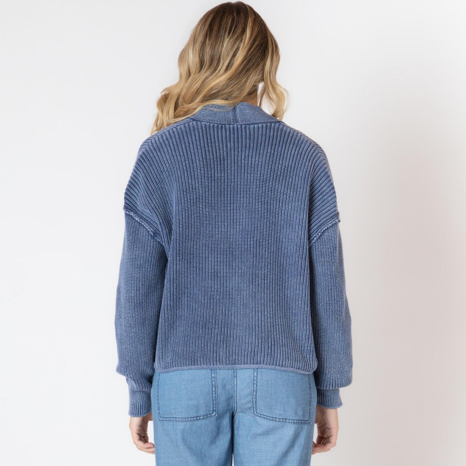 Devoted long sleeve loose fit knitted sweater