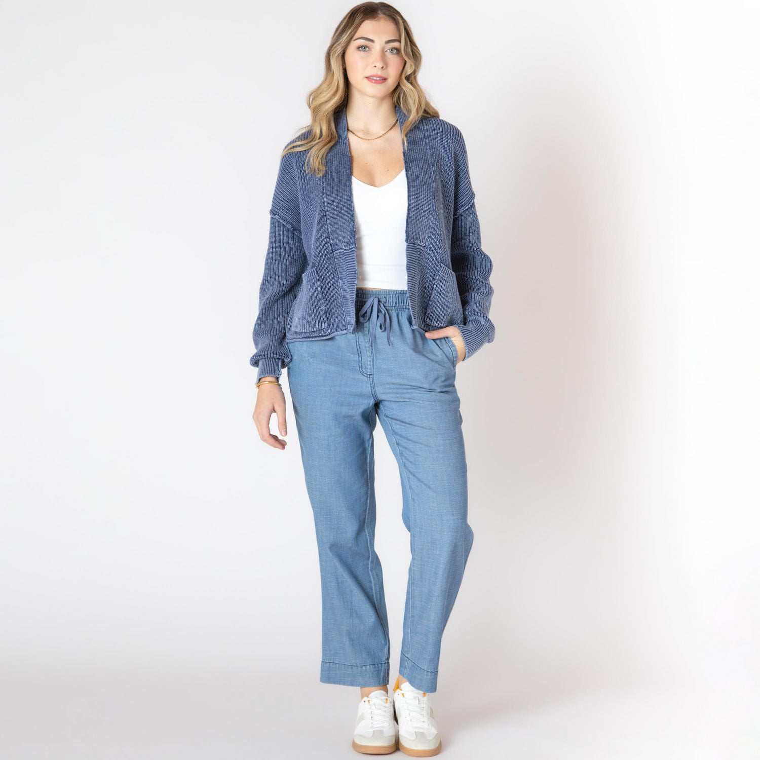 Devoted long sleeve loose fit knitted sweater