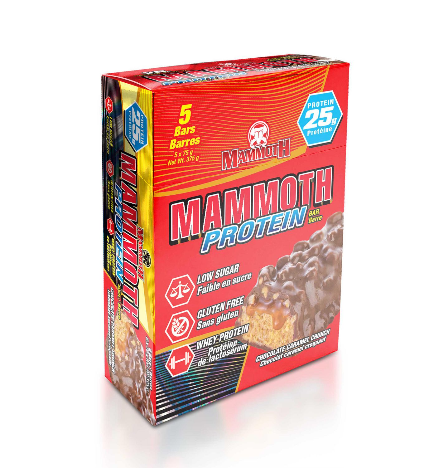 Mammoth Protein Bar, Chocolate Caramel, 5/box