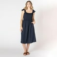 thumbnail image 1 of Devoted sleeveless midi dress with shoulder ruffle, 1 of 7