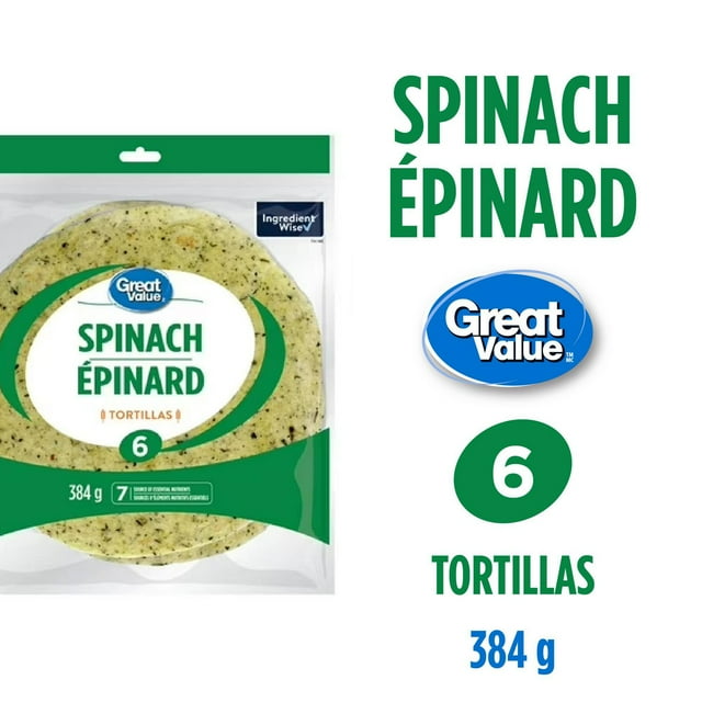 Great Value Large Spinach Tortillas