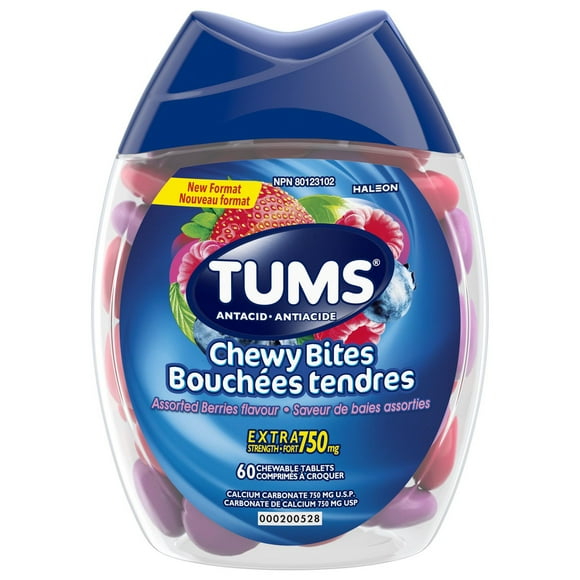 TUMS Chewy Bites (Assorted Berries flavour) - 60 Count, Assorted Berries flavour - 60 Count