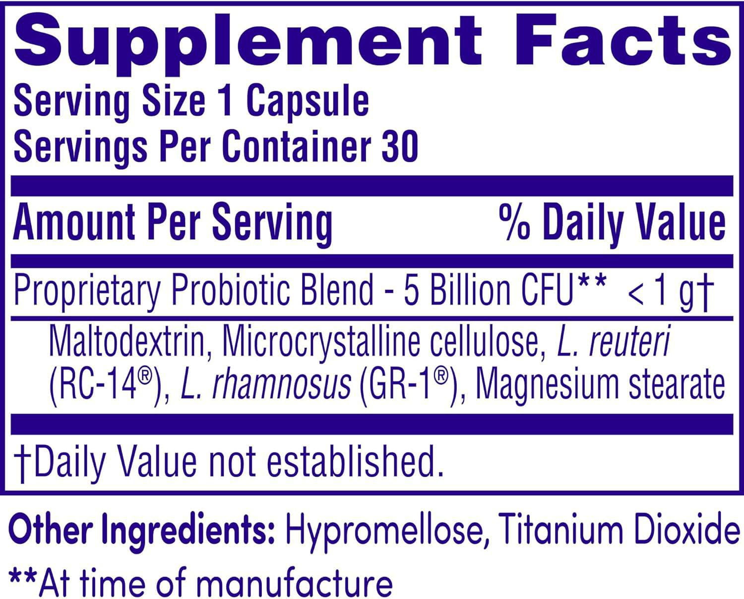 RepHresh Pro-B Probiotic Feminine Supplement, 30 Capsules