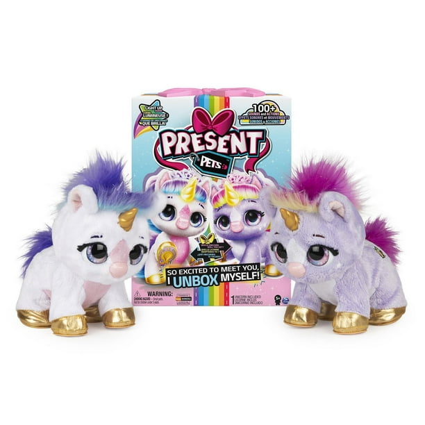 Present Pets, peluche interactive licorne avec peigne en cadeau