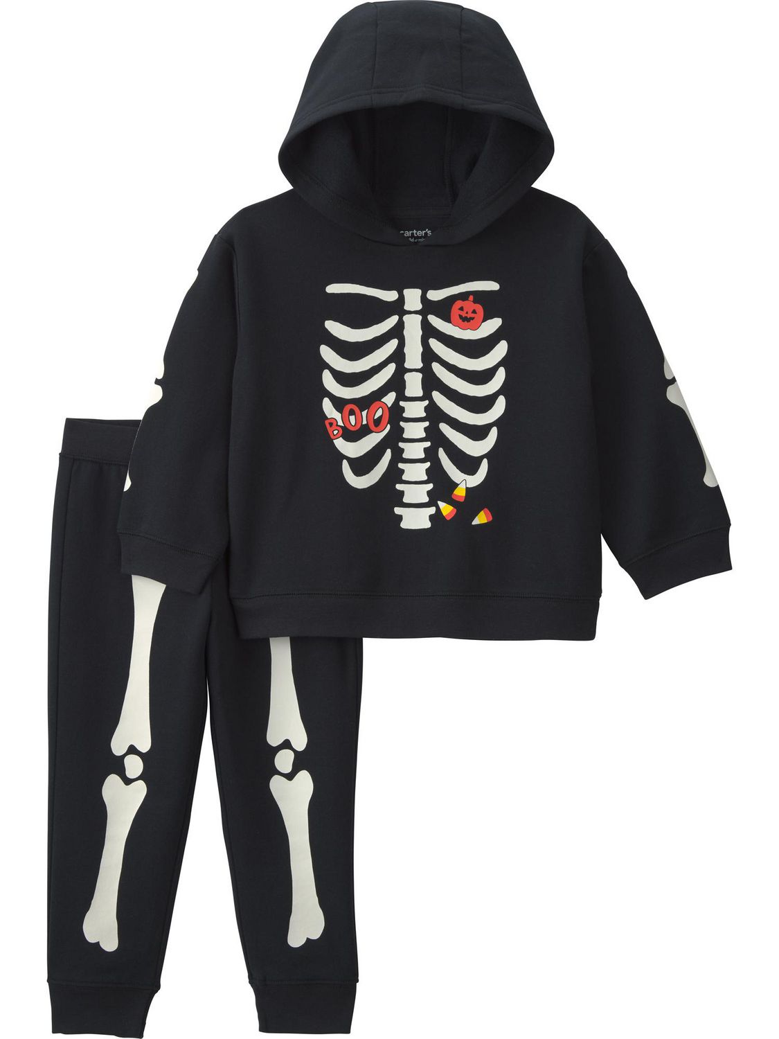 Carter's Child of Mine Toddler Boy 2-Piece Skeleton Hoodie and Pant Set