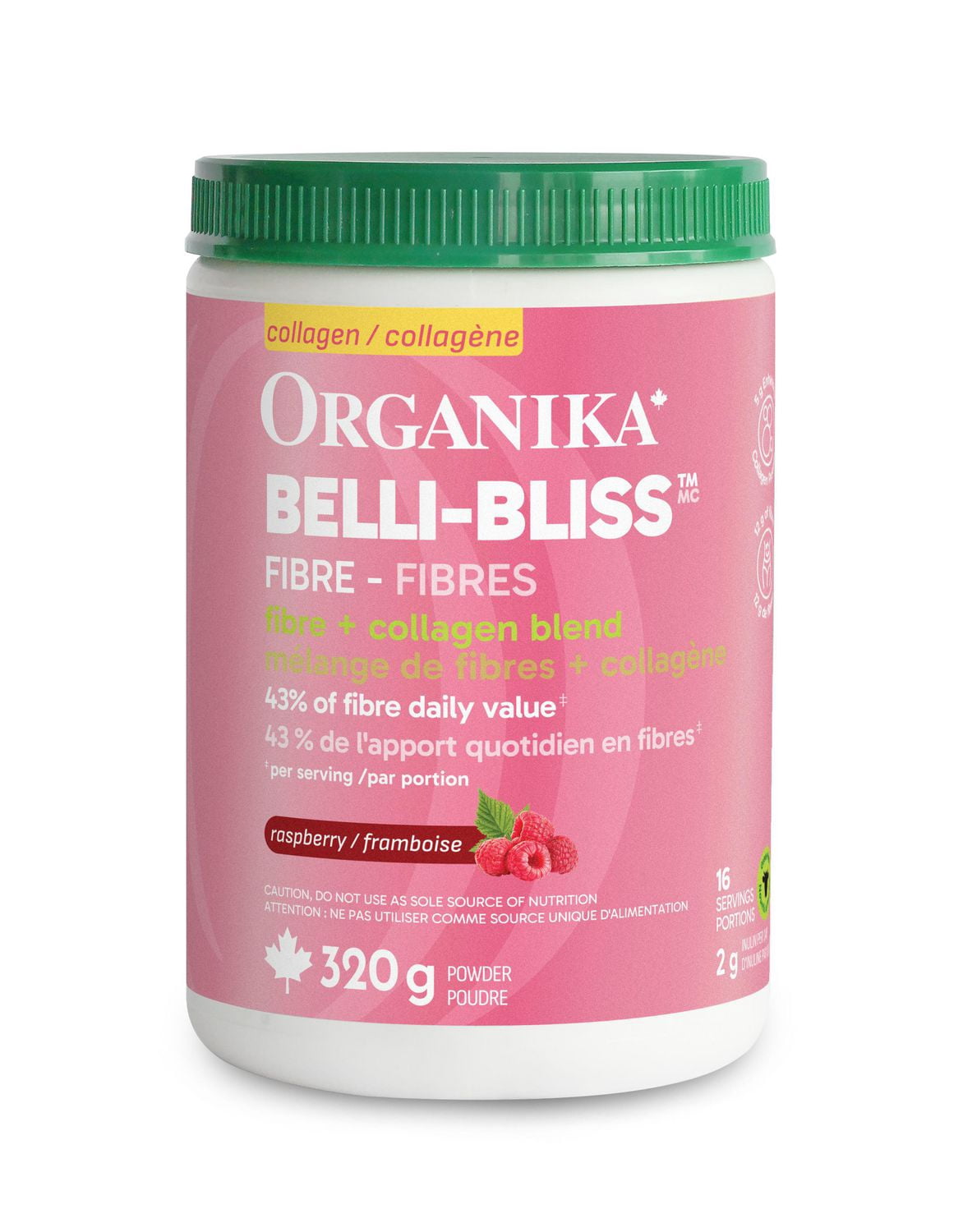 ORGANIKA BELLI BLISS COLLAGEN FIBRE RASPBERRY 320G