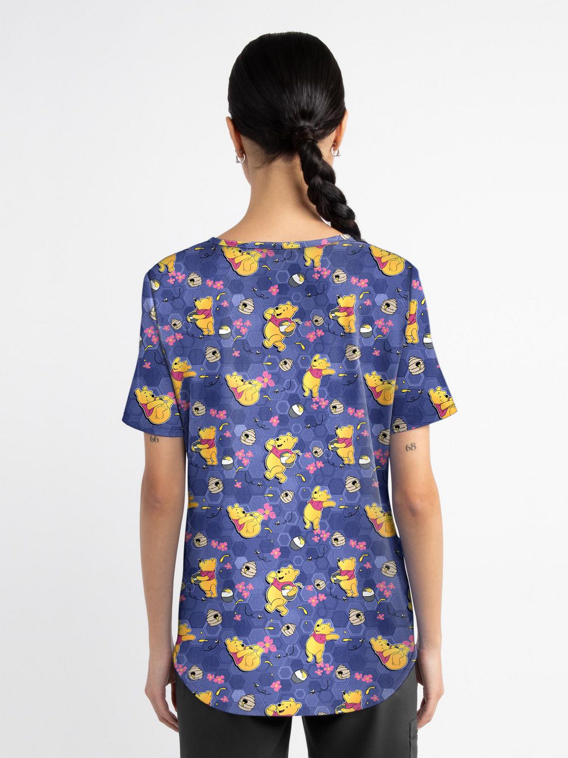 Scrubstar Collection Mode – Haut d’uniforme médical pour femmes à encolure en V, imprimé Oh Hunny, tailles XS 3XL
