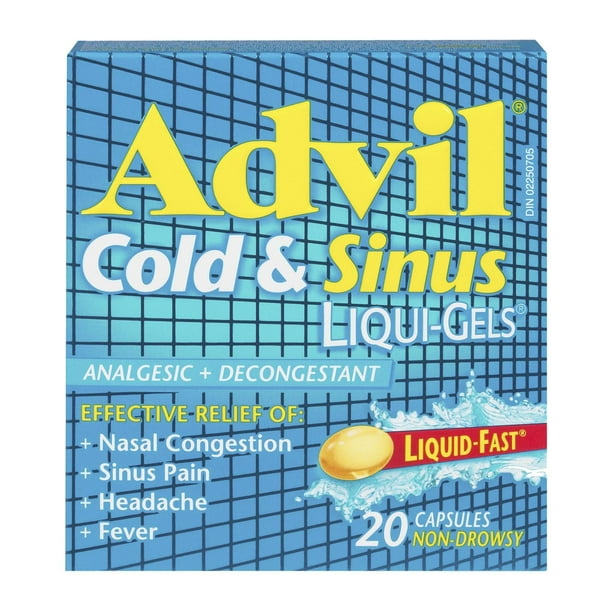 Advil Cold & Sinus LiquiGels with Fever Relief and Nasal Decongestant