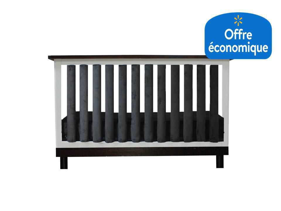 Pure Safety Vertical Crib Liners in Luxurious Blue Minky 2 Pack 
