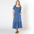thumbnail image 2 of Devoted short puffed sleeve calf length tiered dress, 2 of 6