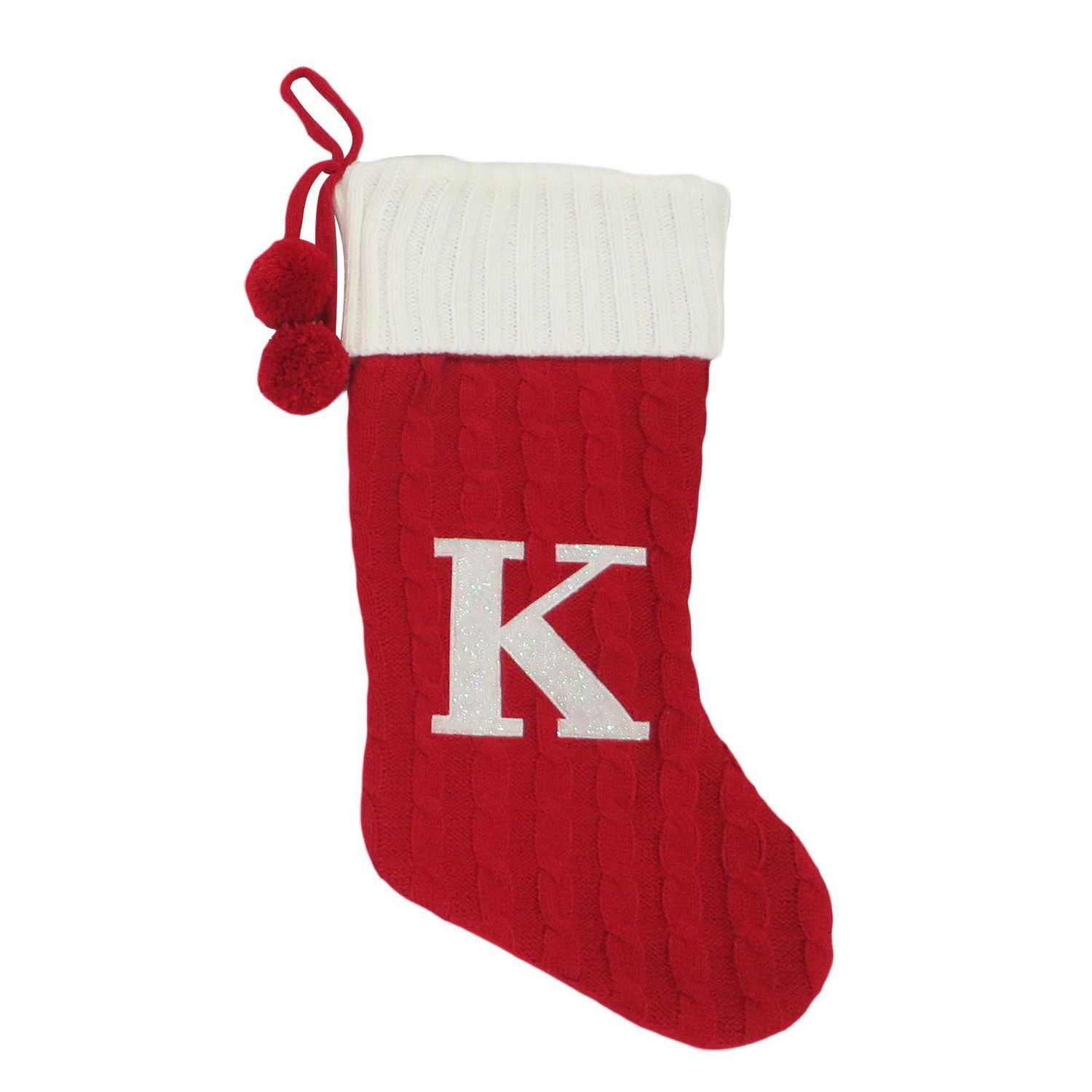 Holiday Time 19 Inch Knit Monogram Stocking | Walmart Canada