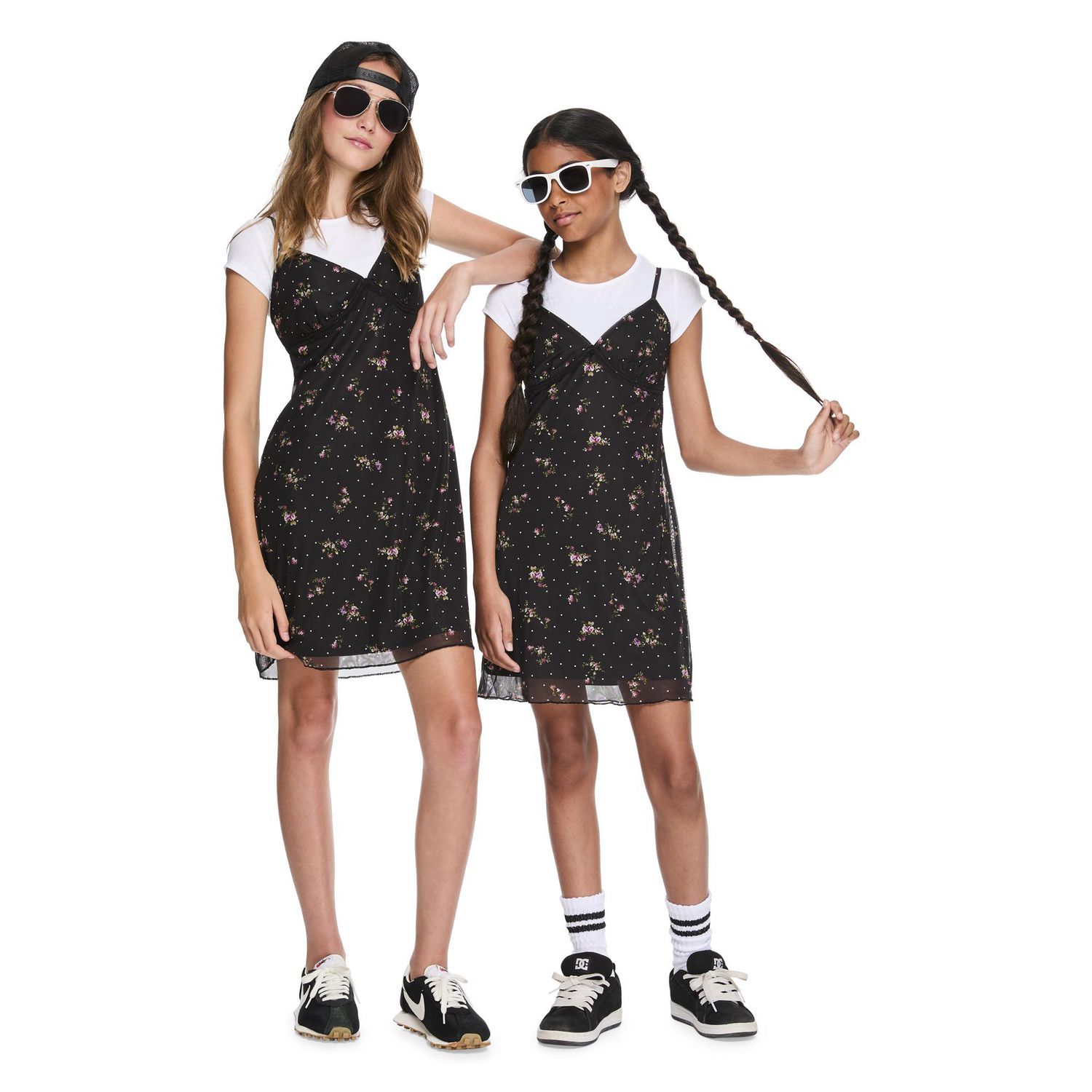 Ensemble 2 pièces avec t-shirt et mini-robe en maille imprimée sur l’ensemble My Sister’s Closet pour filles
